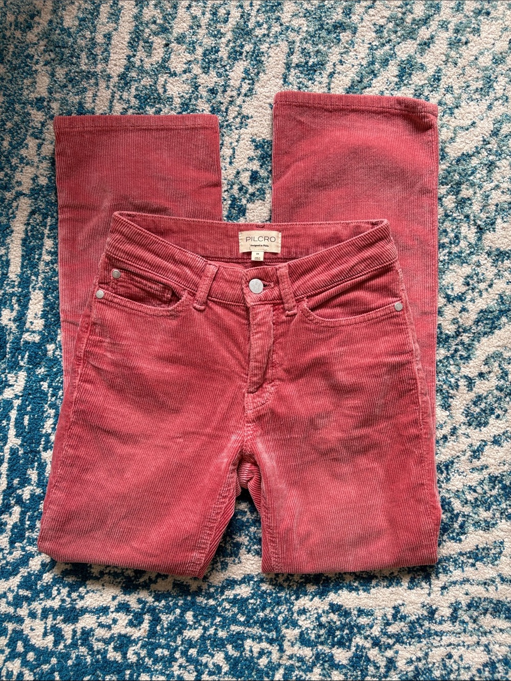 Pilcro The Yaya Mid Rise Corduroy Crop Flare Jeans - Picture 6 of 13